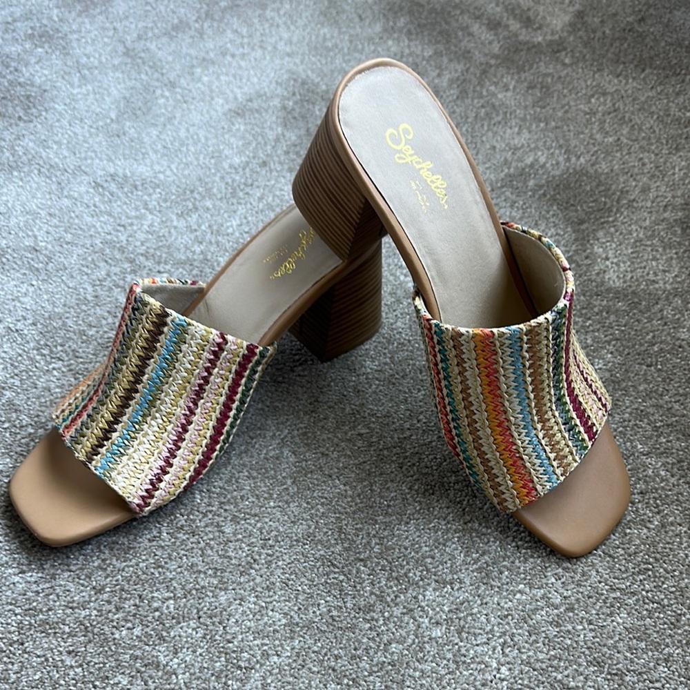 Seychelles Multicolor Striped Women's Heeled Sandals